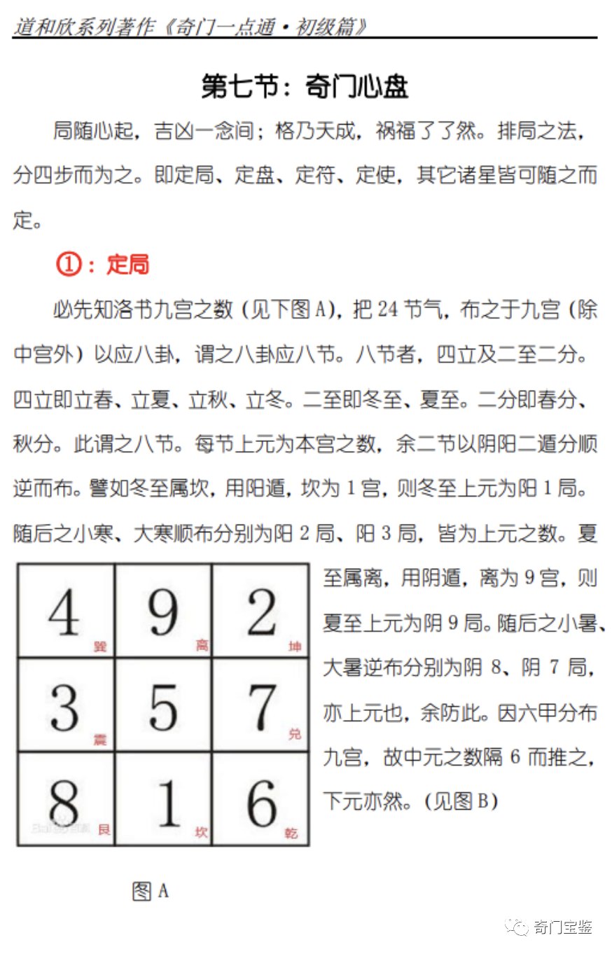 奇门心盘内页